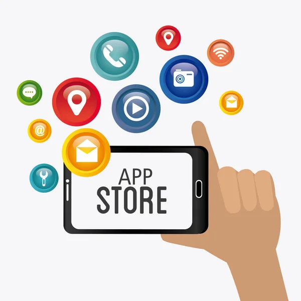 App store digital ontwerp. — Stockvector