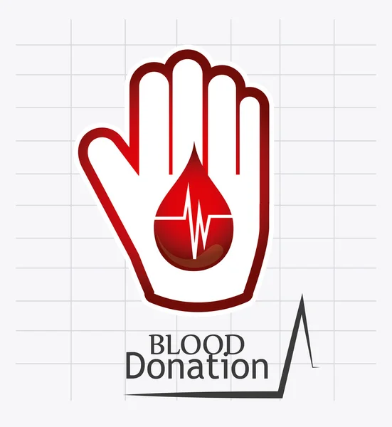 Bloed donatie ontwerp. — Stockvector