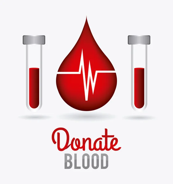 Bloed donatie ontwerp. — Stockvector