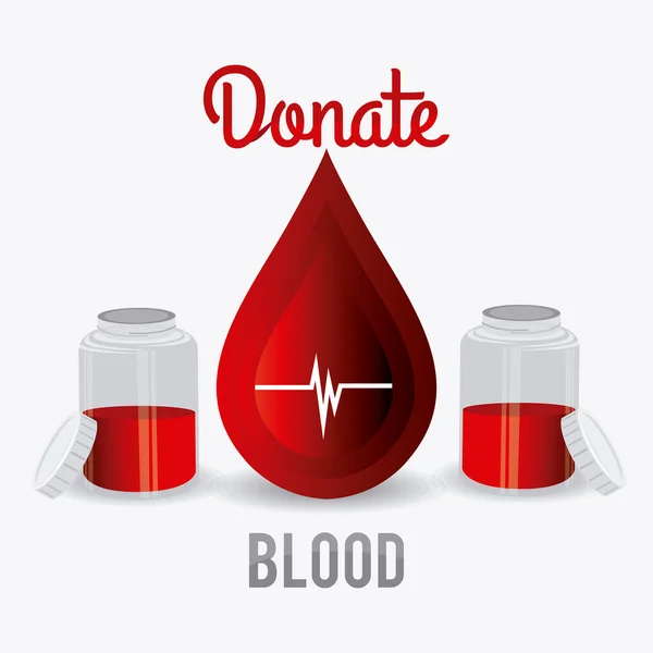 Blood donation design. — Stock Vector