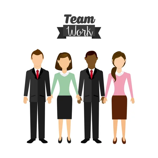 Team work visual — Stock Vector