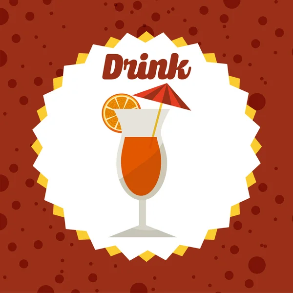 Delicious drink visual — Stock Vector