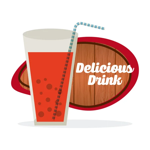 Delicious drink visual — Stock Vector