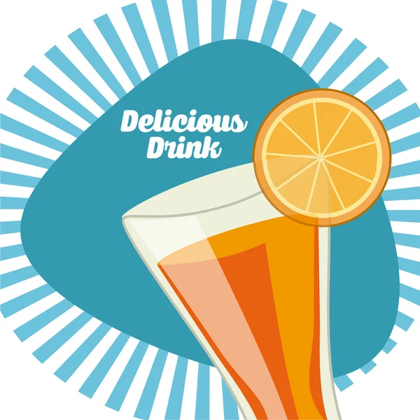 Delicious drink design — Stock Vector