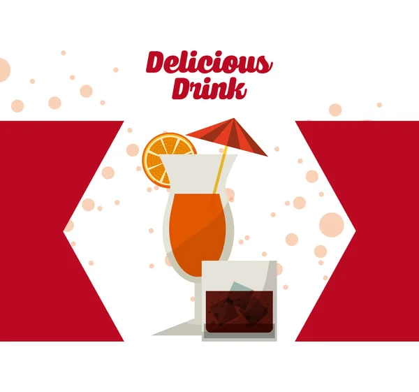 Дизайн вкусного напитка — стоковый вектор