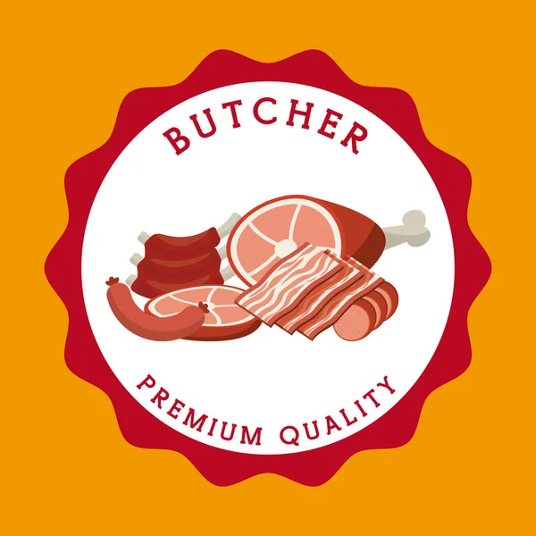 Seal butcher visual — Stock Vector