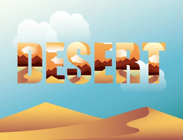 Desert aménagement paysager — Image vectorielle