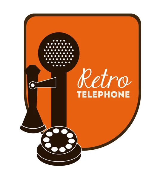 Retro telefoon ontwerp — Stockvector