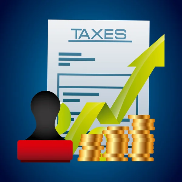 Conception du concept des taxes — Image vectorielle