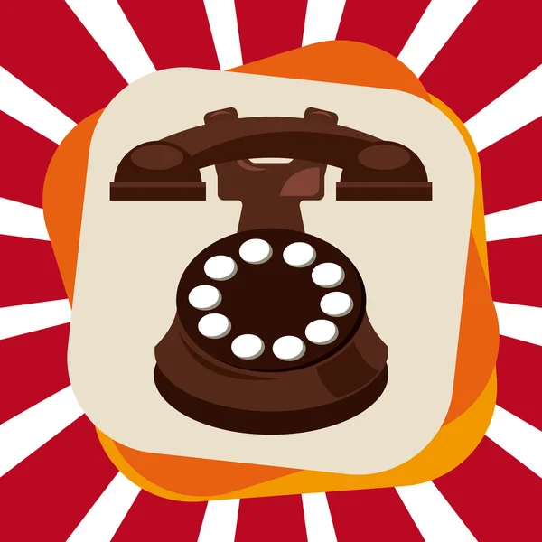 Retro phone design — Stock Vector