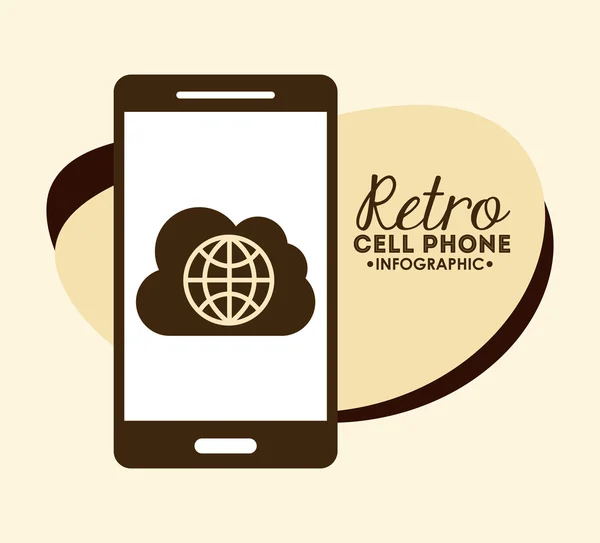 Retro telefon çizmek — Stok Vektör