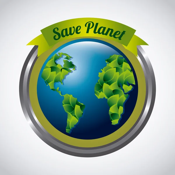 Salvar o projeto do planeta —  Vetores de Stock