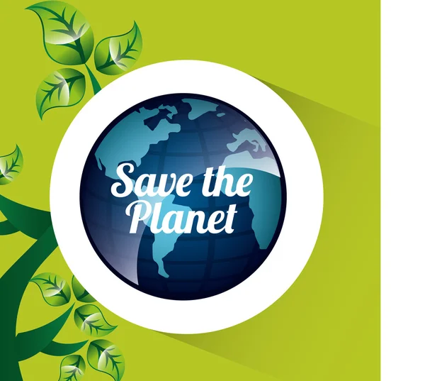 Save the planet design — Stock Vector