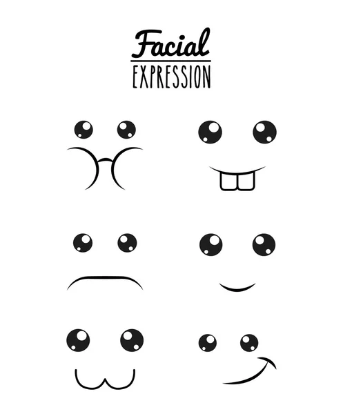 Zábava výraz obličeje — Stockový vektor