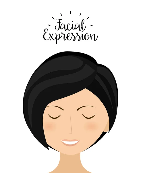 Expression facial — Stock Vector