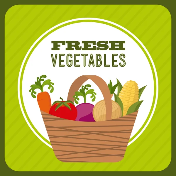 Świeże warzywa — Wektor stockowy
