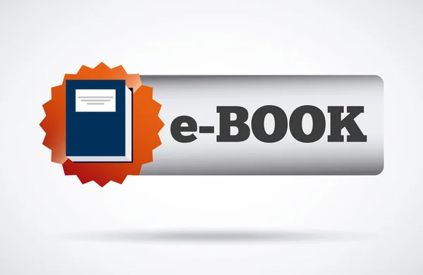 Botón E-Book — Vector de stock