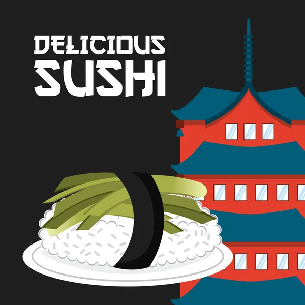 Délicieux sushi — Image vectorielle