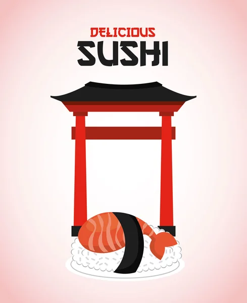 Delicioso sushi — Vector de stock