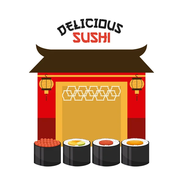 Delicioso sushi — Vetor de Stock