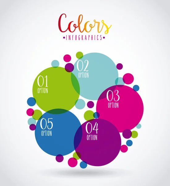 Colors infographics — Stock Vector