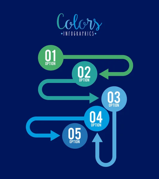 Infografías de colores — Vector de stock