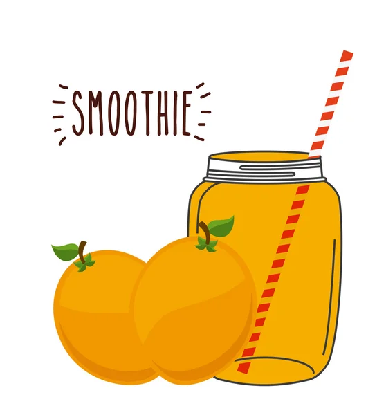 Smoothie fruit design — Stock Vector
