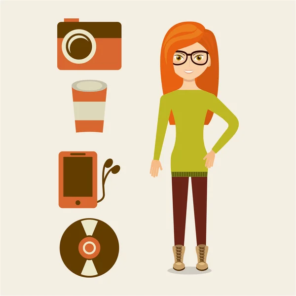 Hipster style design — Stock Vector