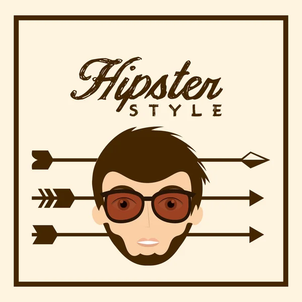 Design in stile hipster — Vettoriale Stock