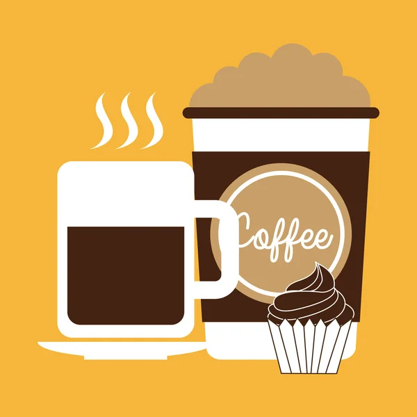 Delicioso diseño de café — Vector de stock