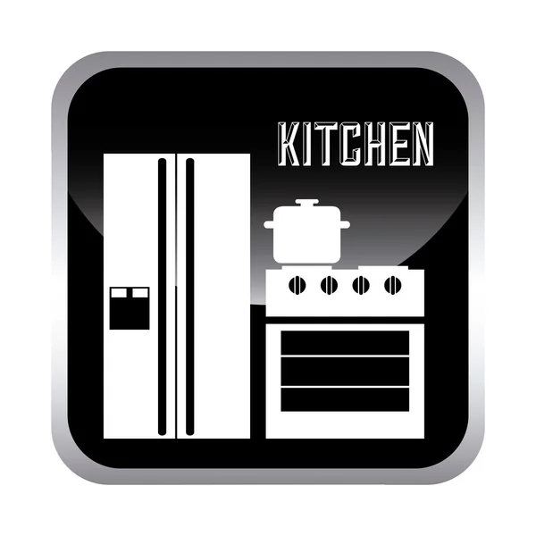 Kitchen elements visual — Stock Vector