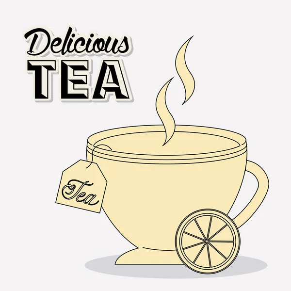 Tea Time diseño — Archivo Imágenes Vectoriales