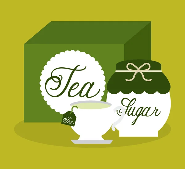 Tea time visual — Stock Vector