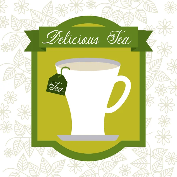 Tea time visual — Stock Vector