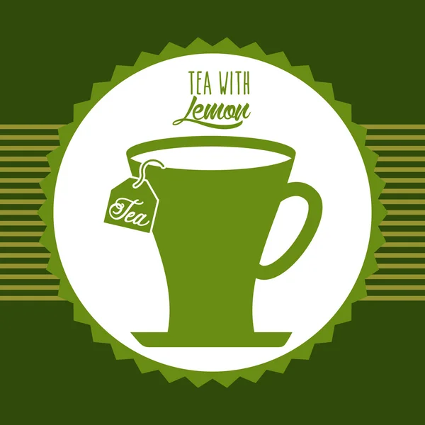 Teezeit visuell — Stockvektor