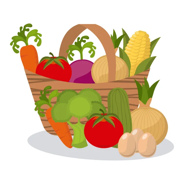 Fresh vegetables design — Stock Vector