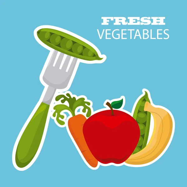 Diseño de verduras frescas — Archivo Imágenes Vectoriales