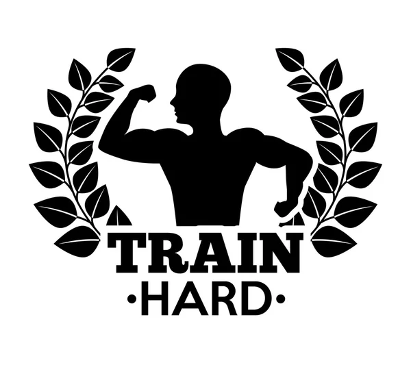 Train hard — Stock Vector