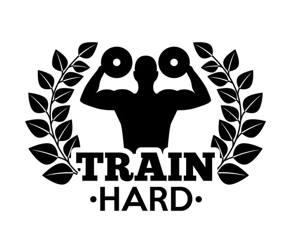 Train hard — Stock Vector