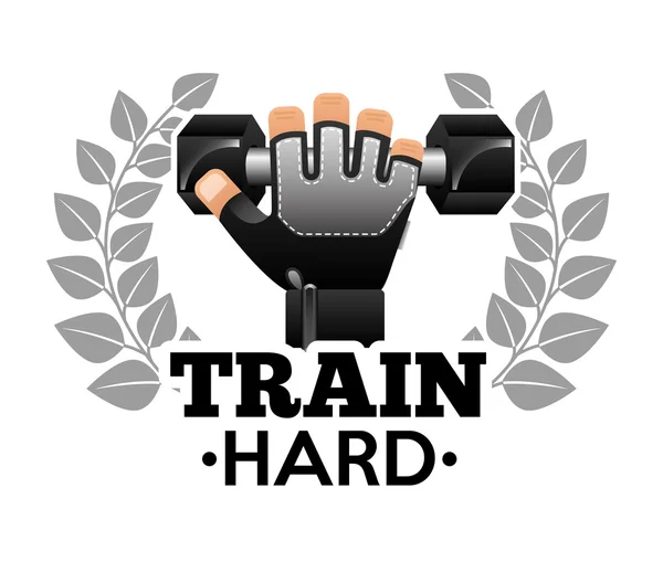 Train hard — Stock Vector