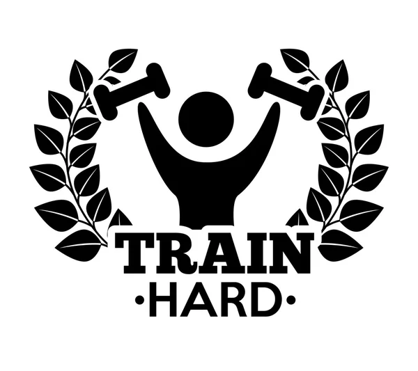 Train hard — Stock Vector