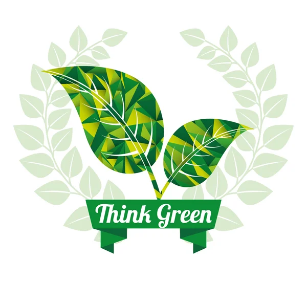 Think green  design — Stock Vector
