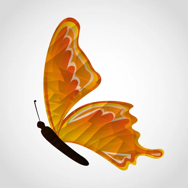 Mariposa vuelo diseño — Vector de stock