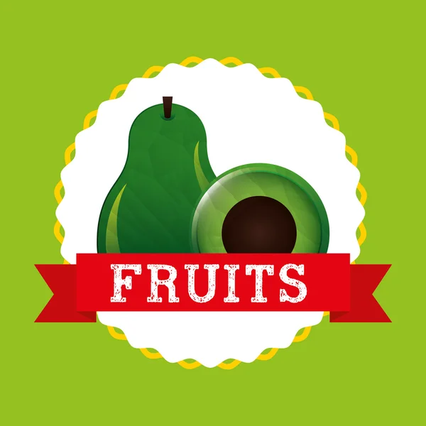 Delicioso design de frutas —  Vetores de Stock