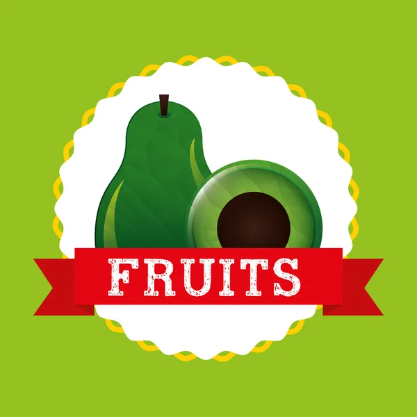 Delicioso diseño de frutas — Vector de stock