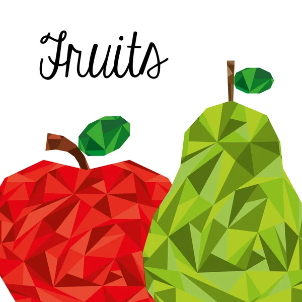 Delicioso design de frutas — Vetor de Stock