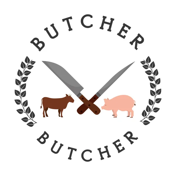 Seal butcher  design — Stock Vector