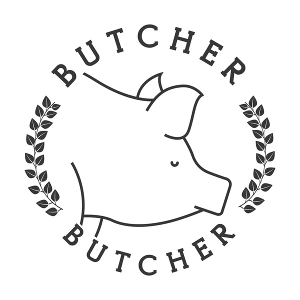 Conception de boucher phoque — Image vectorielle