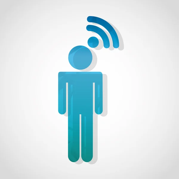 WiFi σύνδεση σχεδιασμού — Διανυσματικό Αρχείο
