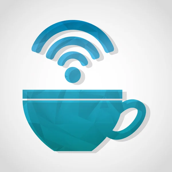 Diseño de conexión Wifi — Vector de stock